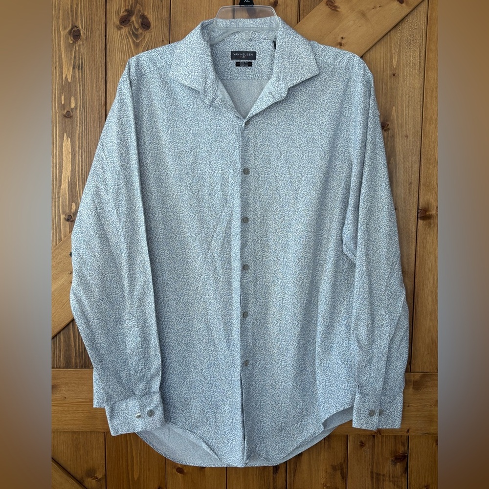 NWOT Men's Van Heusen Flex Slim Fit Stretch Dress Shirt | Size Large
